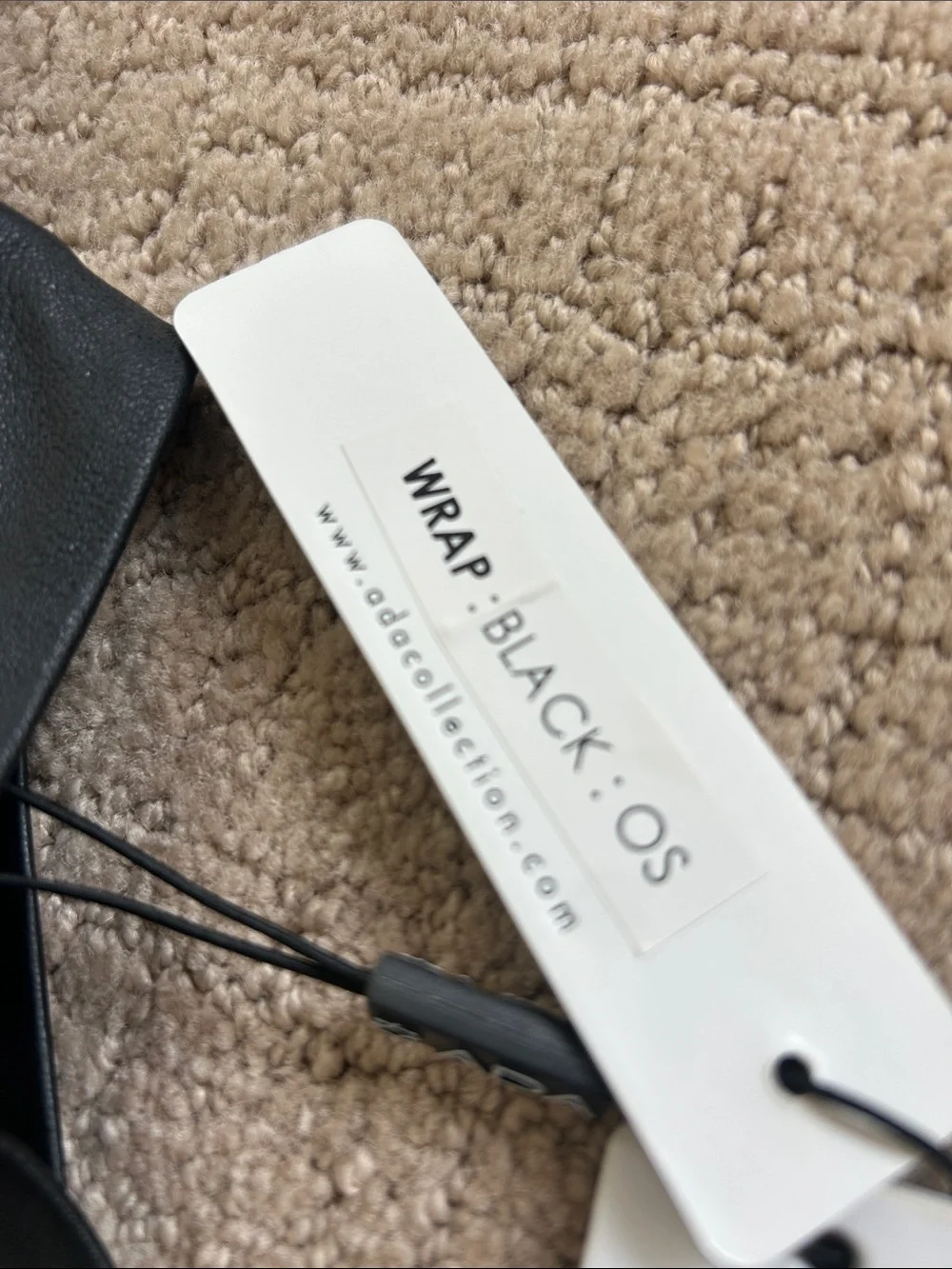 Ada Black Leather Obi-Style Belt with Long Tie Ends